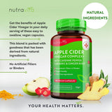 خل التفاح مع خلاصة الزنجبيل والكركم 180 كبسولة - Nutravita Apple Cider Vinegar Complex Capsules 180's