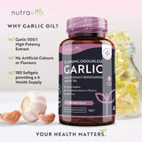 كبسولات الثوم عديمة الرائحة 15000مجم 180 كبسولة - Nutravita Odourless Garlic Capsules 15000 mg 180's