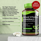 فيتامينات ومعادن نباتية 120 كبسولة - Nutravita Vegan Vitamins & Minerals Capsules 120’s