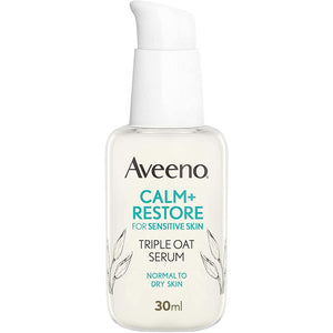 سيروم الشوفان مهدىء ومجدد للبشرة الحساسة 30 مل - Aveeno Face Calm+Restore Triple Oat Serum For Sensitive Skin 30ml - Herbanta -  تسوق الان بأفضل سعر في السعودية