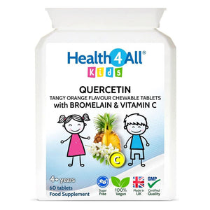 كيرسيتين مع البروميلين وفيتامين سي للاطفال 60 قرص مضغ -  Health4All Kids Quercetin with Bromelain and Vitamin C Chewable Tablets 60's