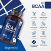 أحماض أمينية متفرعة السلسلة 180 قرص - Weight World BCAA Tablets 1000 mg 180’s