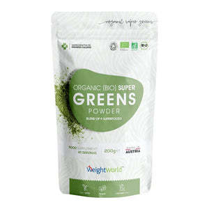 بودر سوبر جرين العضوي الوجبة الخضراء 200 جرام - Weight World Organic Super Greens Powder 200 gm