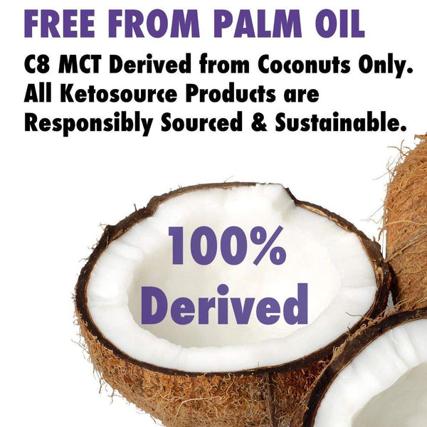 Ketosource Pure C8 MCT Oil | Boosts Ketones 4X Versus Other MCTs
