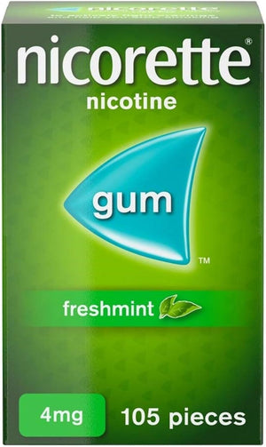 نيكوريت 4 ملج لبان نيكوتين 105 قطعة - Nicorette 4 mg Nicotine Gum 105 Pieces