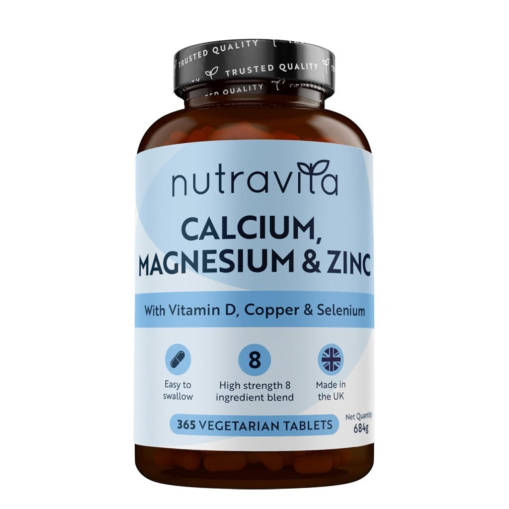 كالسيوم، مغنيسيوم وزنك 365 قرص - Nutravita Calcium, Magnesium & Zinc 365 Tablets