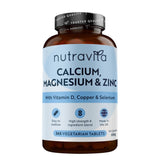 كالسيوم، مغنيسيوم وزنك 365 قرص - Nutravita Calcium, Magnesium & Zinc 365 Tablets