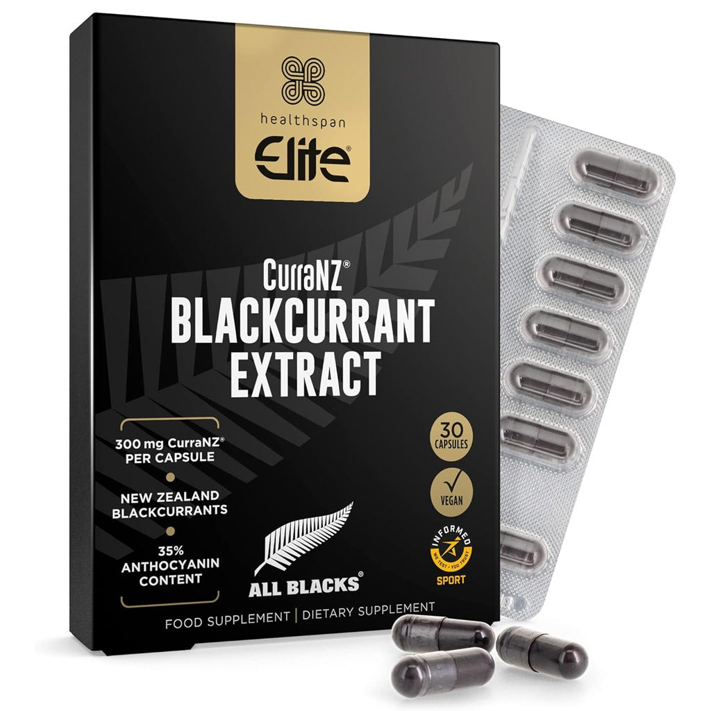 هيلثسبان مستخلص الكشمش الأسود 300 ملج 30 كبسولة - Healthspan Elite All Blacks CurraNZ Blackcurrant Extract 300mg 30 Capsules