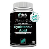 هيالورونيك اسيد 600 مجم 90 كبسولة - Nu U Hyaluronic Acid 600 mg 90's