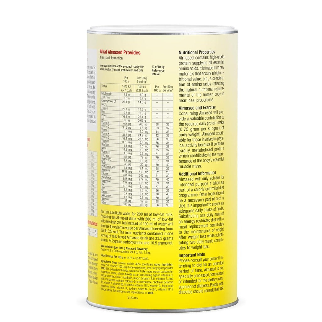 الماسيد بديل الوجبة بالصويا و الزبادي و العسل باودر 500 جرام - Almased Meal Replacement 500g