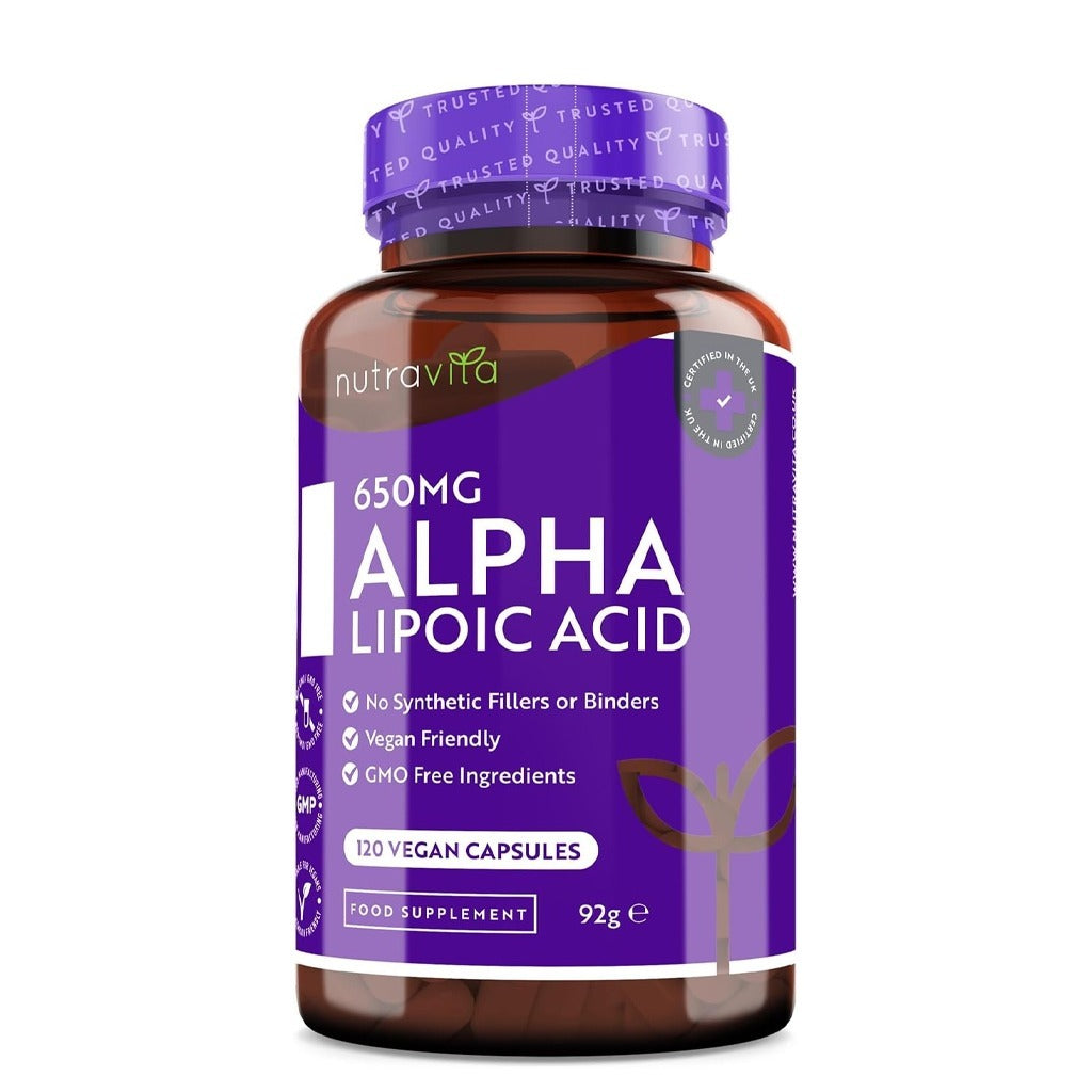 ألفا ليبويك أسيد 650 مجم 120 كبسولة - Nutravita Alpha Lipoic Acid 650mg 120 Capsules