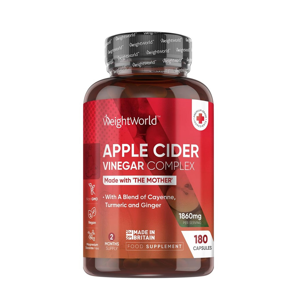 مركب خل التفاح 1860 ملج 180 كبسولة - WeightWorld Apple Cider Vinegar Complex 1860mg 180 Capsules