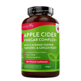 Apple Cider Vinegar With Ginger And Turmeric Extract 180 Capsules - Nutravita Apple Cider Vinegar Complex Capsules 180's