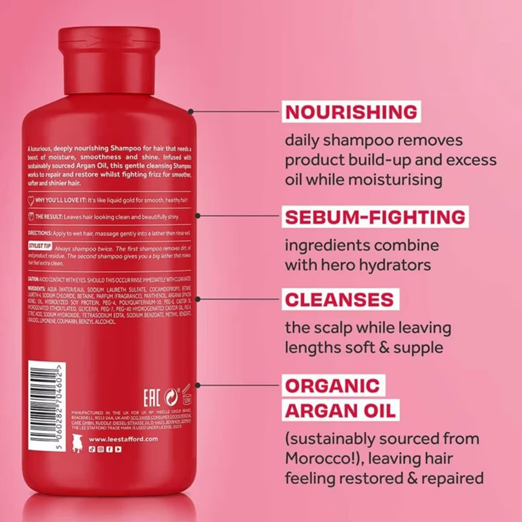 لي ستافورد شامبو زيت الارجان المغربي 250 مل - Lee Stafford Argan Oil Nourishing Shampoo 250ml