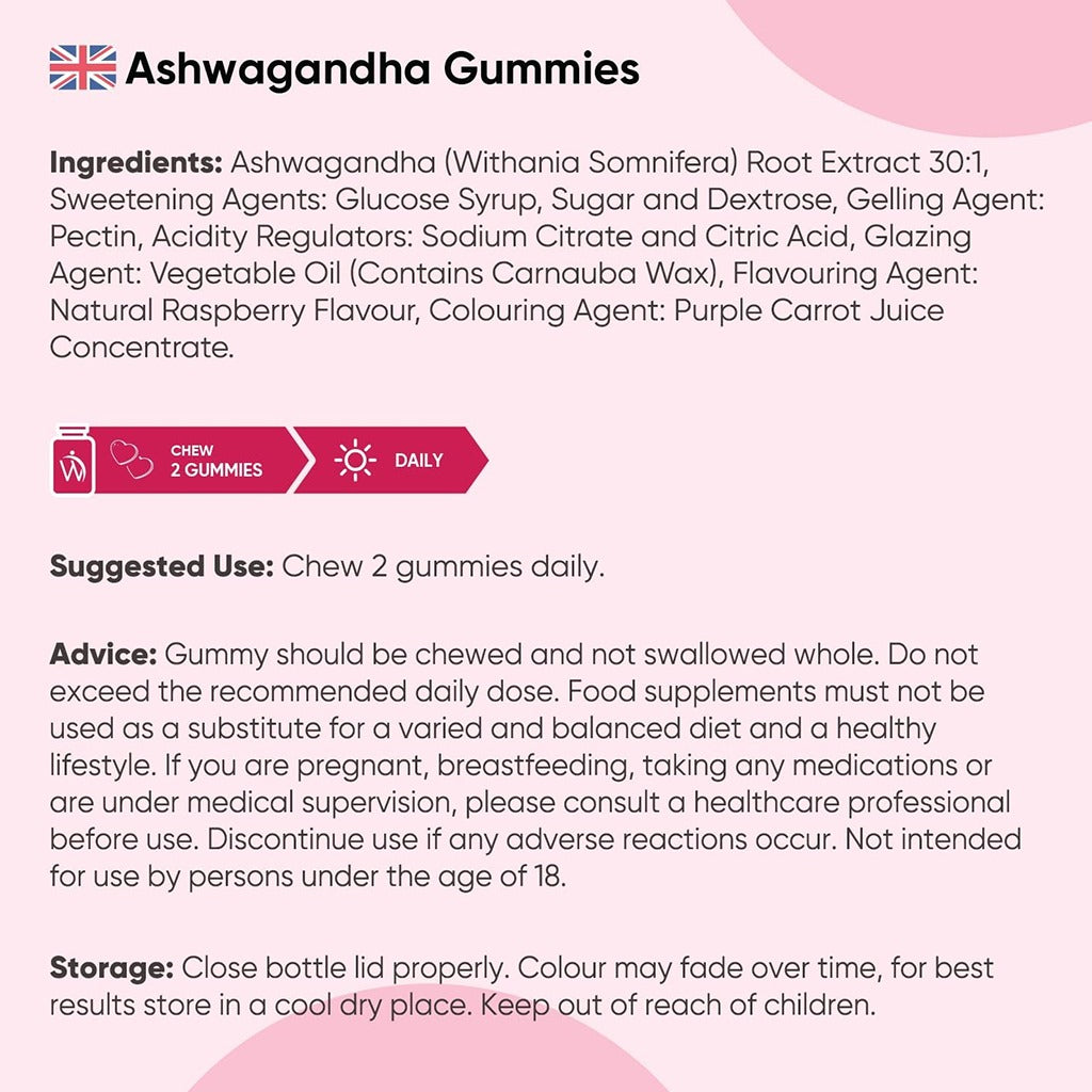 Ashwagandha 600 mg Gummies 120's - Weight World Ashwagandha 600 mg Gummies 120's
