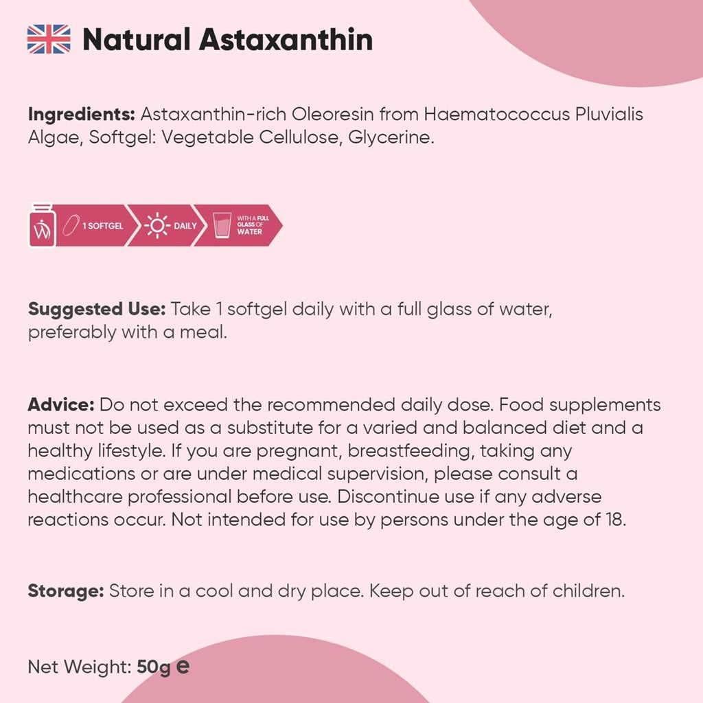أستازانثين 18 ملج 240 كبسولة - WeightWorld Natural Astaxanthin 18mg 240 Capsules