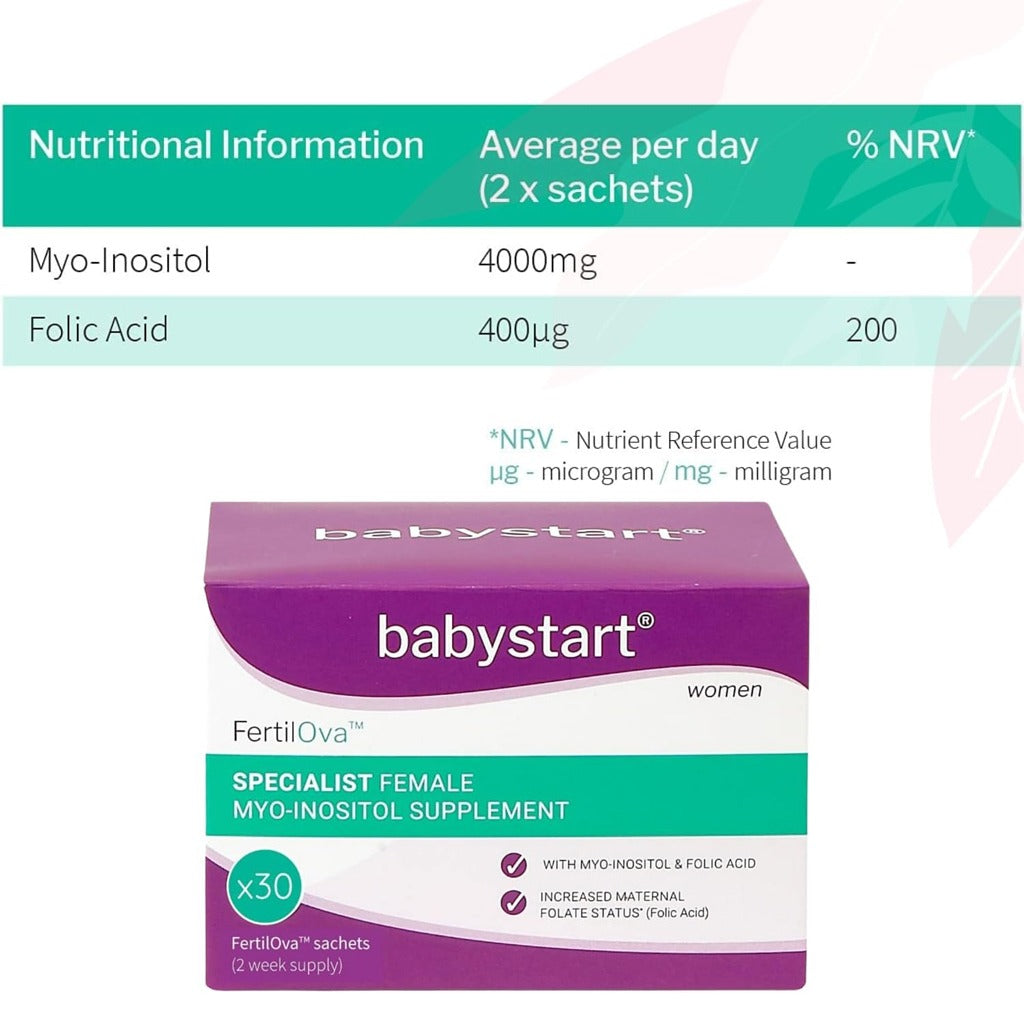 فرتيل أوفا فيتامينات للنساء 30 كيس - Babystart FertilOva Specialist Female Supplement 30 Sachets