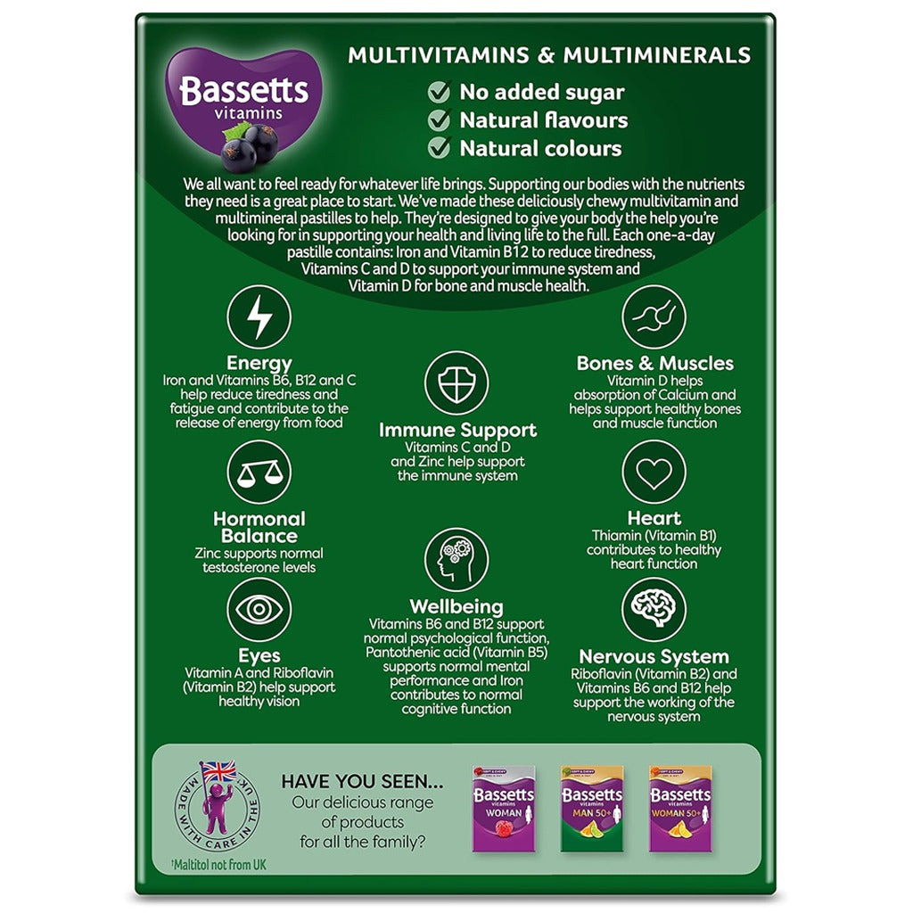 Bassetts Vitamins Man Multivitamins &amp; Multiminerals Pastilles 30's 