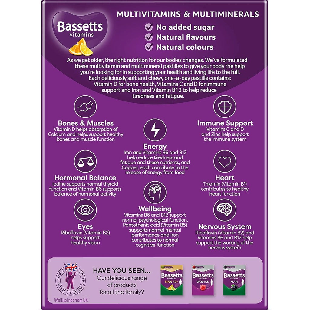 Bassetts Vitamins Woman 50+ Multivitamins &amp; Multiminerals Pastilles 30's 