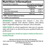 بربرين بلس 1000 ملج 60 كبسولة - Best Naturals Berberine Plus 1000mg 60 Capsules