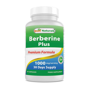 بربرين بلس 1000 ملج 60 كبسولة - Best Naturals Berberine Plus 1000 mg 60 Capsules