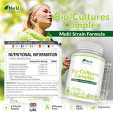 بيو كلتشرز كومبلكس بروبيوتيك  180كبسولة - Nu U Bio-Cultures Complex 180 Capsule