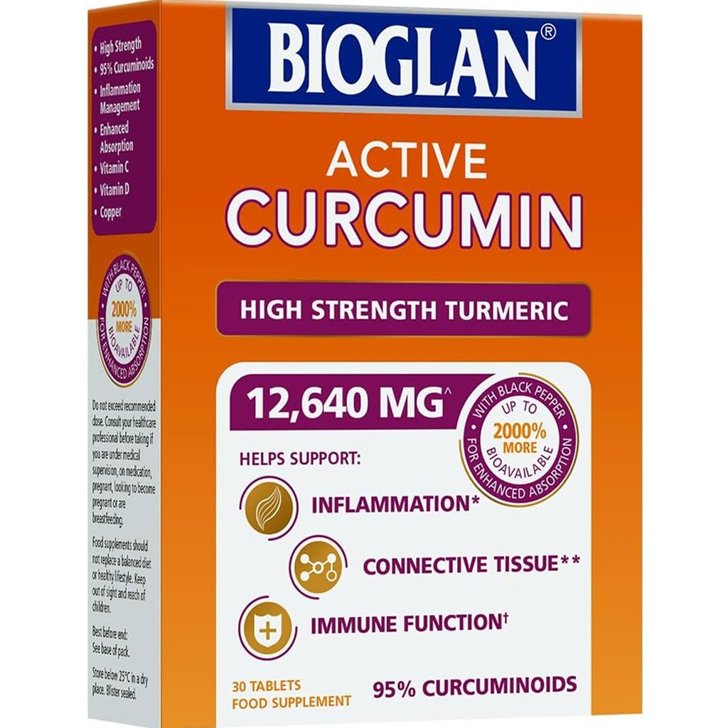 بيوجلان أقراص الكركمين النشط 12,640 ملج 30 قرص - Bioglan Active Curcumin 12,640mg 30 Tablets