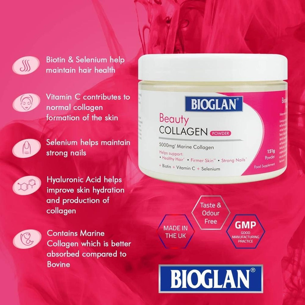 Bioglan Beauty Marine Collagen Powder 5000 mg 151g - Bioglan Beauty Collagen Powder 5000 mg 151g 