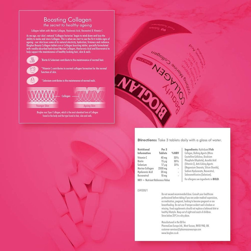 Bioglan Beauty Collagen Tablets 2500 mg 90's 