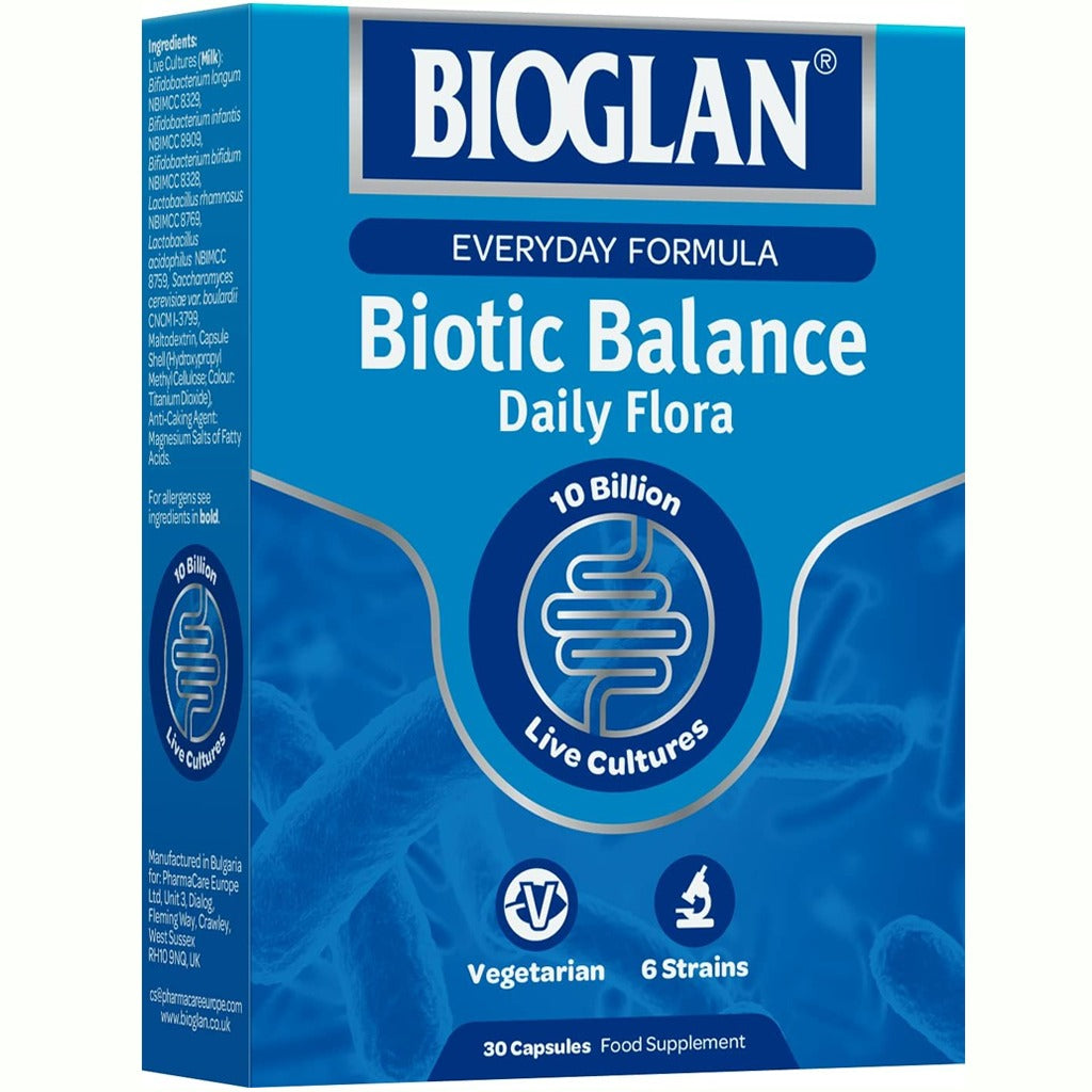 بيوجلان بيوتيك بالانس 30 كبسولة - Bioglan Biotic Balance Daily Flora 30 Capsules