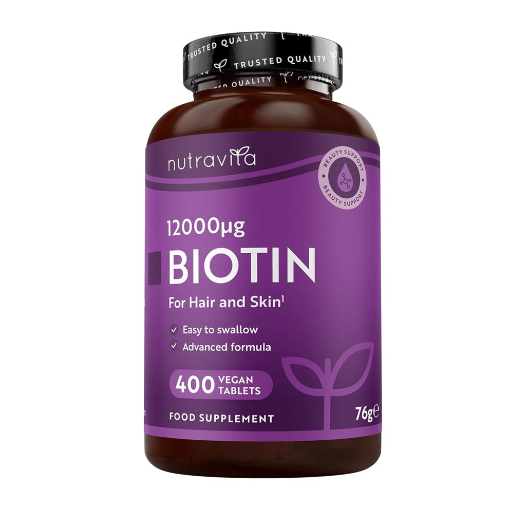 بيوتين 12000 ميكج 400 قرص - Nutravita Biotin 12000mcg 400 Tablets