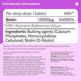بيوتين 12000 ميكج 400 قرص - Nutravita Biotin 12000mcg 400 Tablets