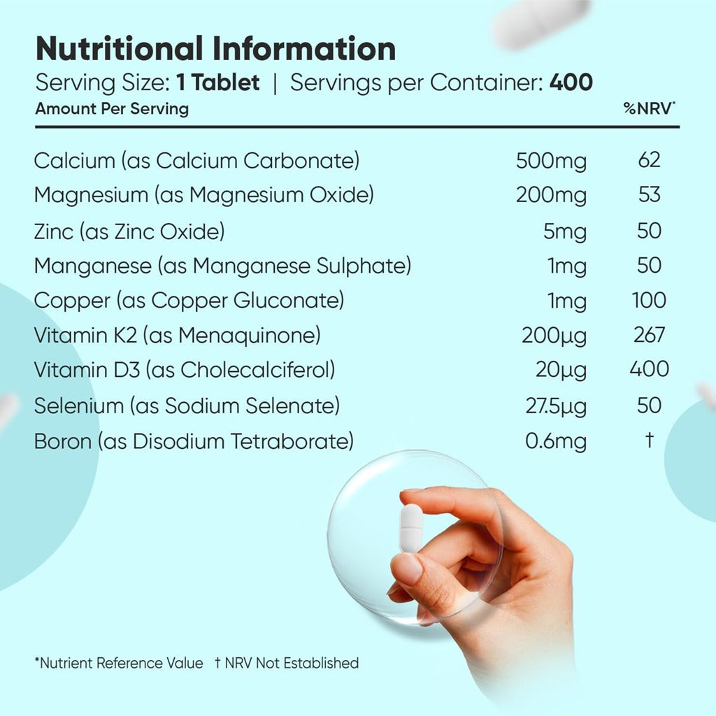 كالسيوم، مغنسيوم، زنك مع فيتامين د 400 قرص - WeightWorld Calcium, Magnesium & Zinc With Vit.D3 400 Tablets