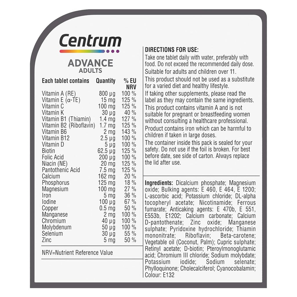 Centrum Advance 60 Tablets