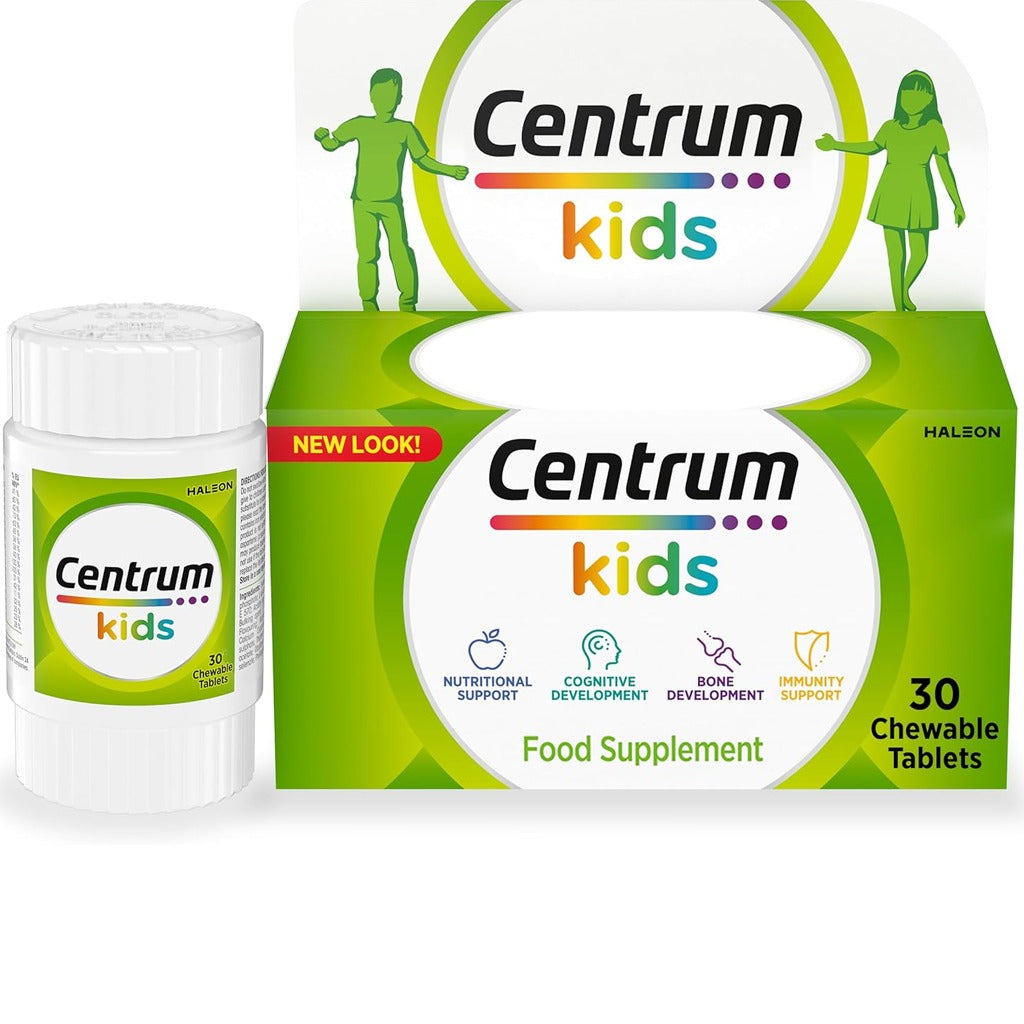 سنتروم كيدز فيتامينات للاطفال مضغ 30 قرص - Centrum Kids Chewable 30 Tablets