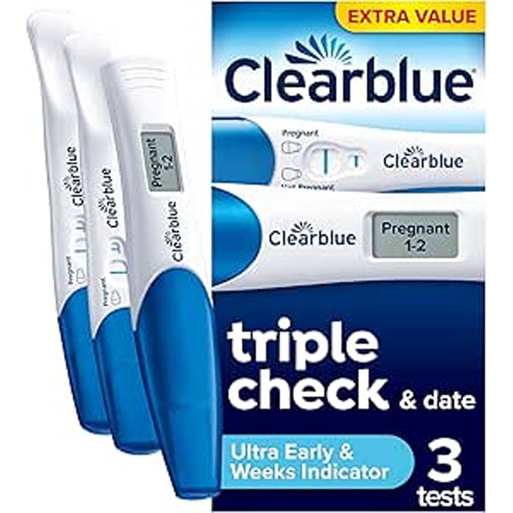 كليربلو اختبار الحمل العبوة الاقتصادية- Clearblue Pregnancy Test, Combo Pack, Triple Check From 6 Days