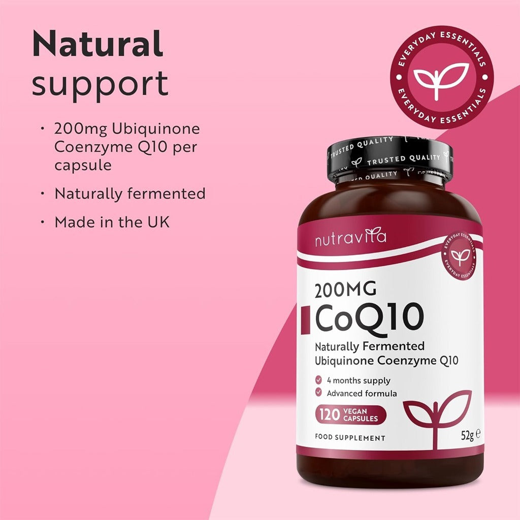 إنزيم كو كيو 10 تركيز 200 مجم 120 كبسولة - Nutravita CoQ10 200mg 120 Capsules