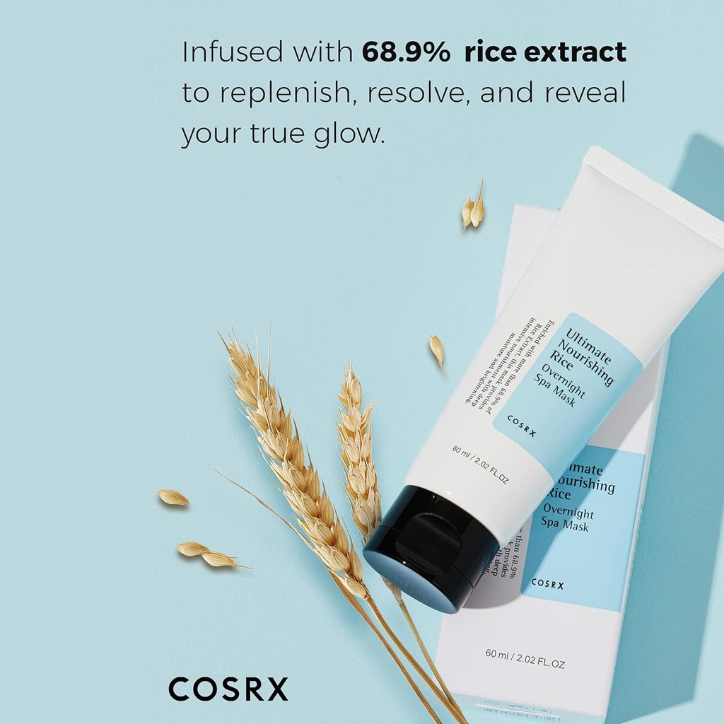 كوسركس ماسك البشرة الليلي بخلاصة الأرز 60 مل - COSRX Ultimate Nourishing Rice Overnight Spa Mask 60ml