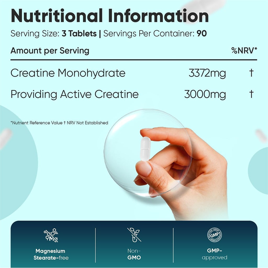 Creatine Monohydrate Tablets 3000 mg 180's - Weight World Creatine Monohydrate Tablets 3000 mg 180's