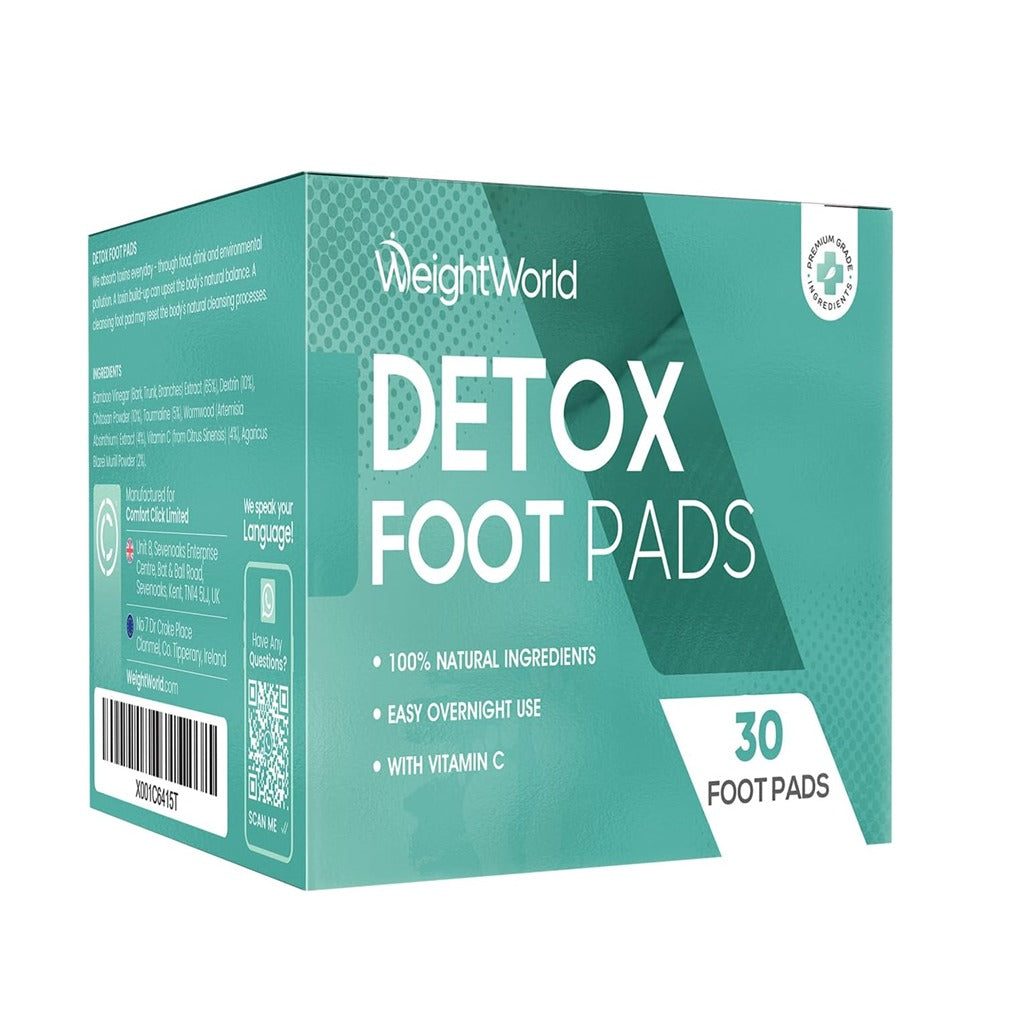 لصقات طبيعية لإزالة السموم من القدم 30 قطعة - WeightWorld Detox Foot Pads 30’s