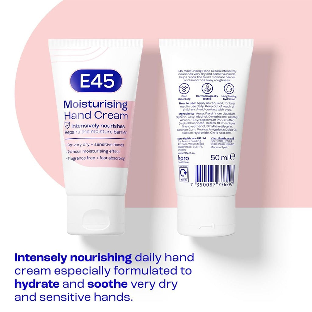 E45 Dermatological Moisturizing Hand Cream 50 ml