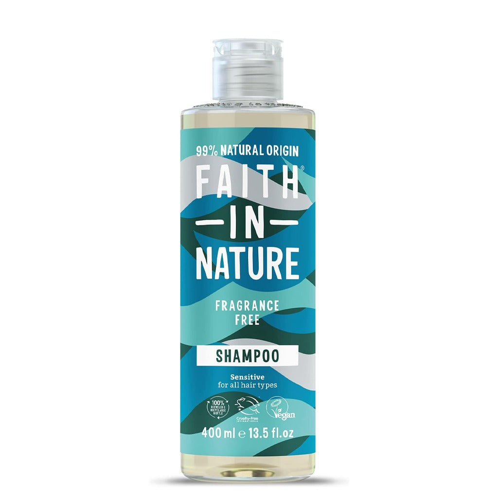 شامبو خالي من العطور و الزيوت للبشرة الحساسة 400 مل - Faith In Nature Fragrance Free Shampoo 400ml