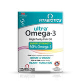 ألترا اوميجا 3 زيت سمك عالي النقاء 60 كبسولة - Ultra Omega 3 Fish Oil 60 Tablets