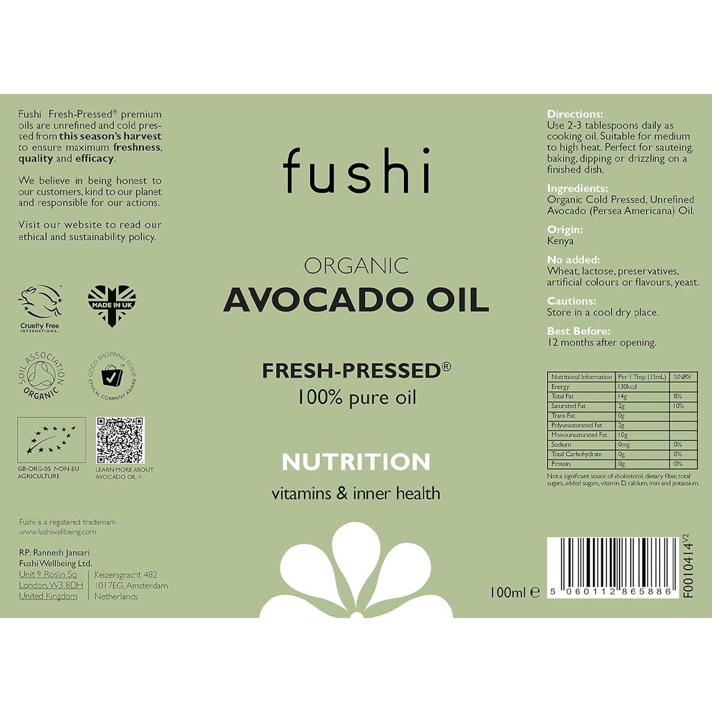 Fushi Organic Avocado Oil 100 ml 