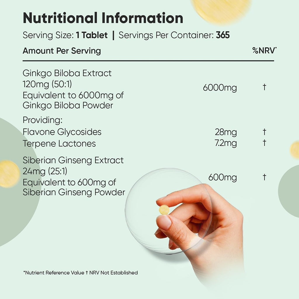 جينكو بيلوبا 6600 ملج 365 قرص - WeightWorld Ginkgo Biloba 6600mg 365 Tablets