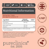 جلوتاثيون مضاعف القوة 60 قرص - Pureclinica Double Strength Glutathione 1000mg 60 Tablets