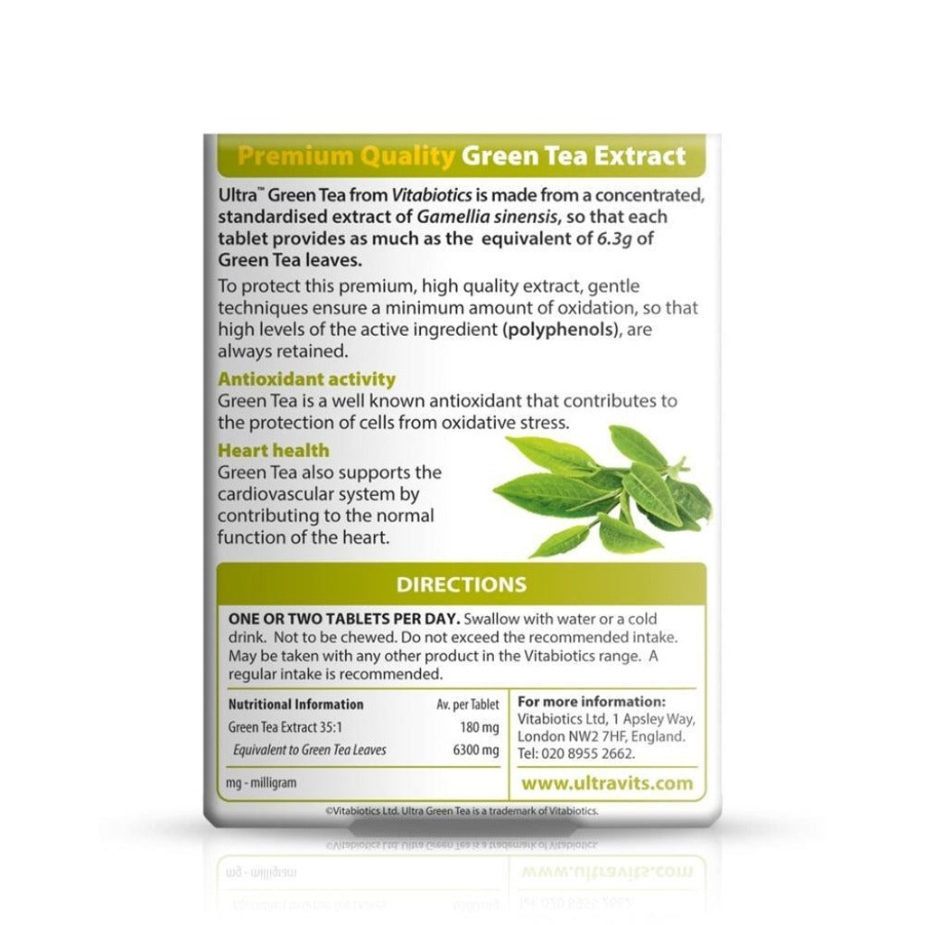 ألترا الشاي الاخضر 180مجم 30 قرص - Ultra Green Tea 180mg 30 Tablets