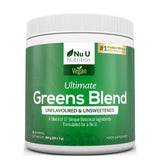 باودر جرين بليند الوجبة الخضراء مناسب للنباتيين 300 جرام - Nu U Vegan Ultimate Greens Blend Powder 300g