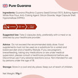 Guarana Capsules 2400 mg 180's - Weight World Pure Guarana 2400 mg Capsules 180's