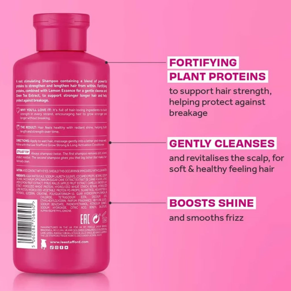 لي ستافورد شامبو نمو الشعر 250 مل -Lee Stafford Grow Strong & Long Activation Shampoo 250ml